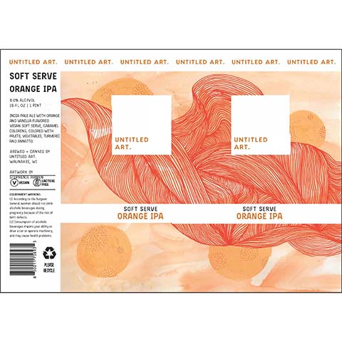 Untitled Art Soft Serve Orange IPA by Untitled Art, beer label