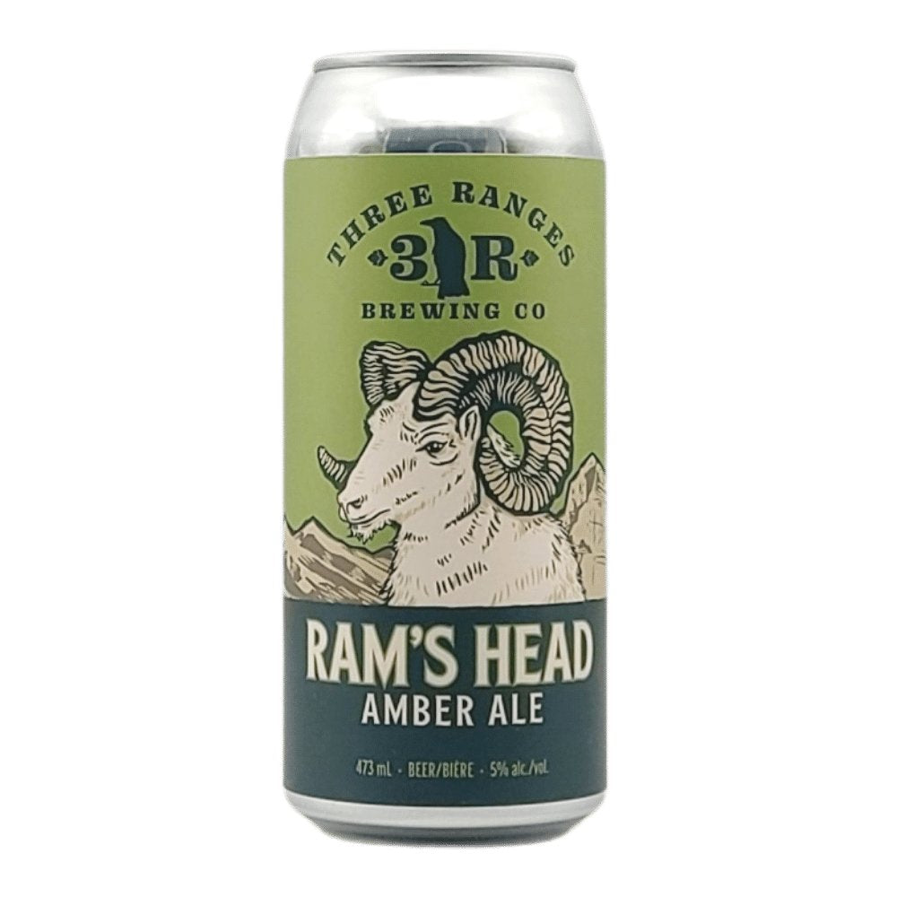 Ram's Head Amber Ale by Three Ranges Brewing Company, beer label
