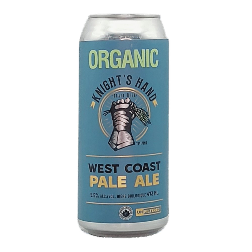 Organic West Coast Pale by Knight's Hand, beer label