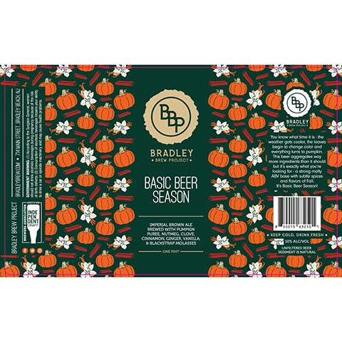 Bradley Brew Basic Beer Season Imperial Brown Ale by Bradley Brew Project, beer label