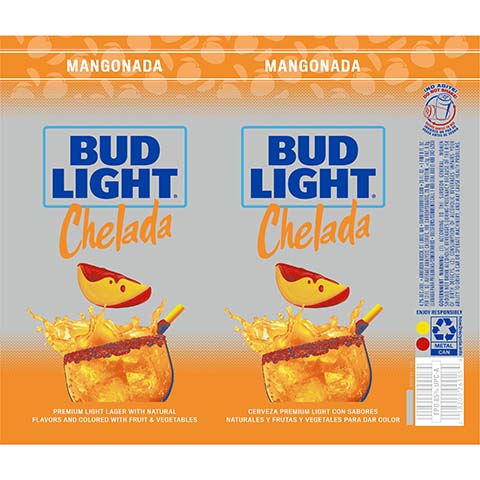 Bud Light Mangonada Chelada by Anheuser-Busch, beer label