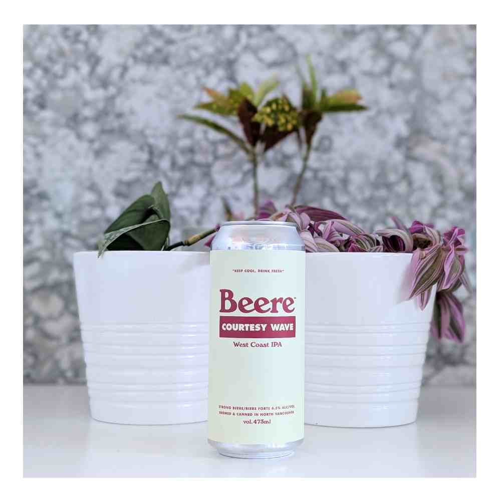 Courtesy Wave West Coast IPA by Beere Brewing Company, beer label