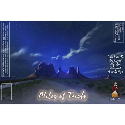 Timber Ales Miles of Trials (Citra, Galaxy, Amarillo) by Timber Ales, beer label