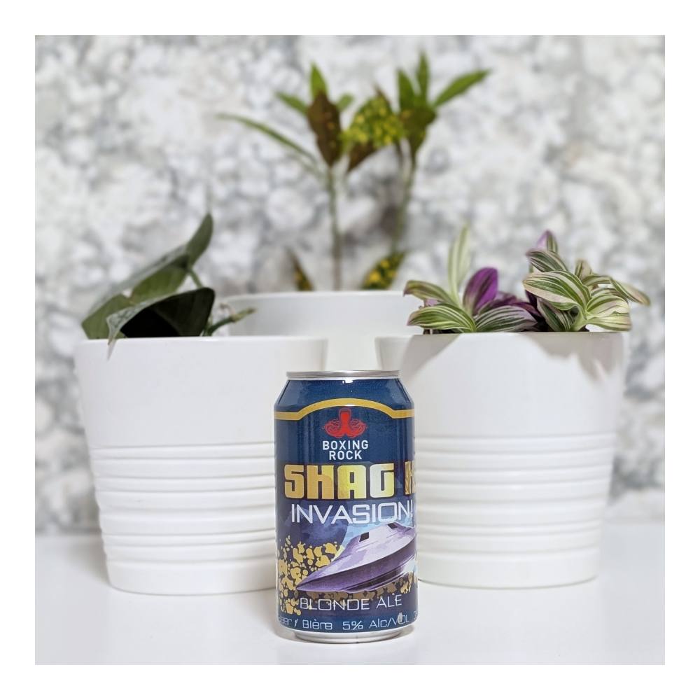 Shag Harbour Invasion Blonde Ale by Boxing Rock Brewing, beer label