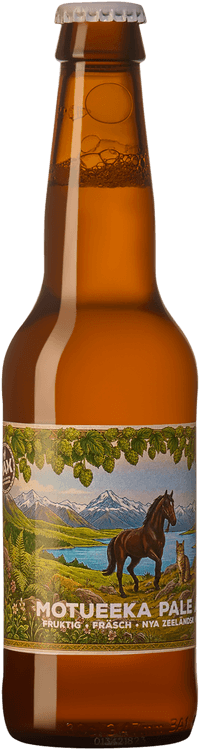 Motueeka Pale Ale by Pax Brygghus, beer label
