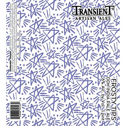 Transient Artisan Ales Frosty Tips DDH IPA by Transient Artisan Ales, beer label