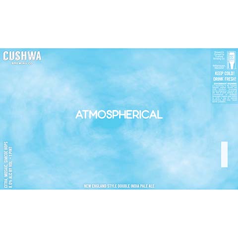 Cushwa Atmospherical New England Style DIPA by Cushwa Brewing Co, beer label