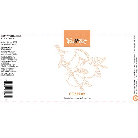 Wild East Cosplay Blended Saison Ale by Wild East Brewing Co, beer label