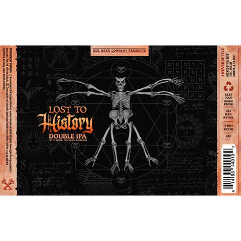Xul Lost To History DIPA by Xul Beer Company, beer label