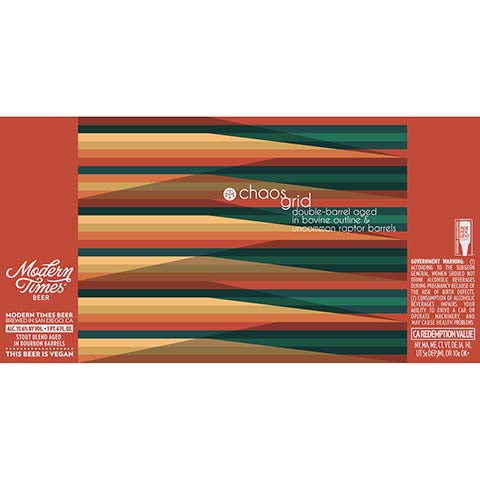 Modern Times Chaos Grid Double Barrel Aged in Bovine Uncommon Stout by Modern Times Beer, beer label