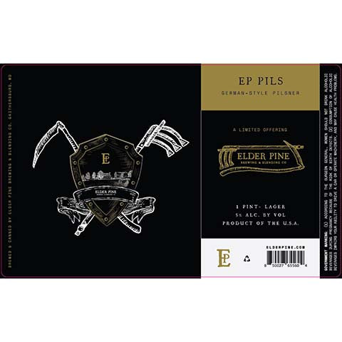 Elder Pine EP Pils by Elder Pine Brewing & Blending Co., beer label
