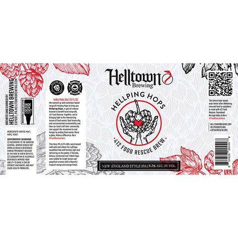 Helltown Hellping Hops NEIPA by Helltown Brewing, beer label