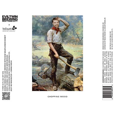 Evil Twin/Trillium Chopping Wood DIPA by Evil Twin Brewing, beer label