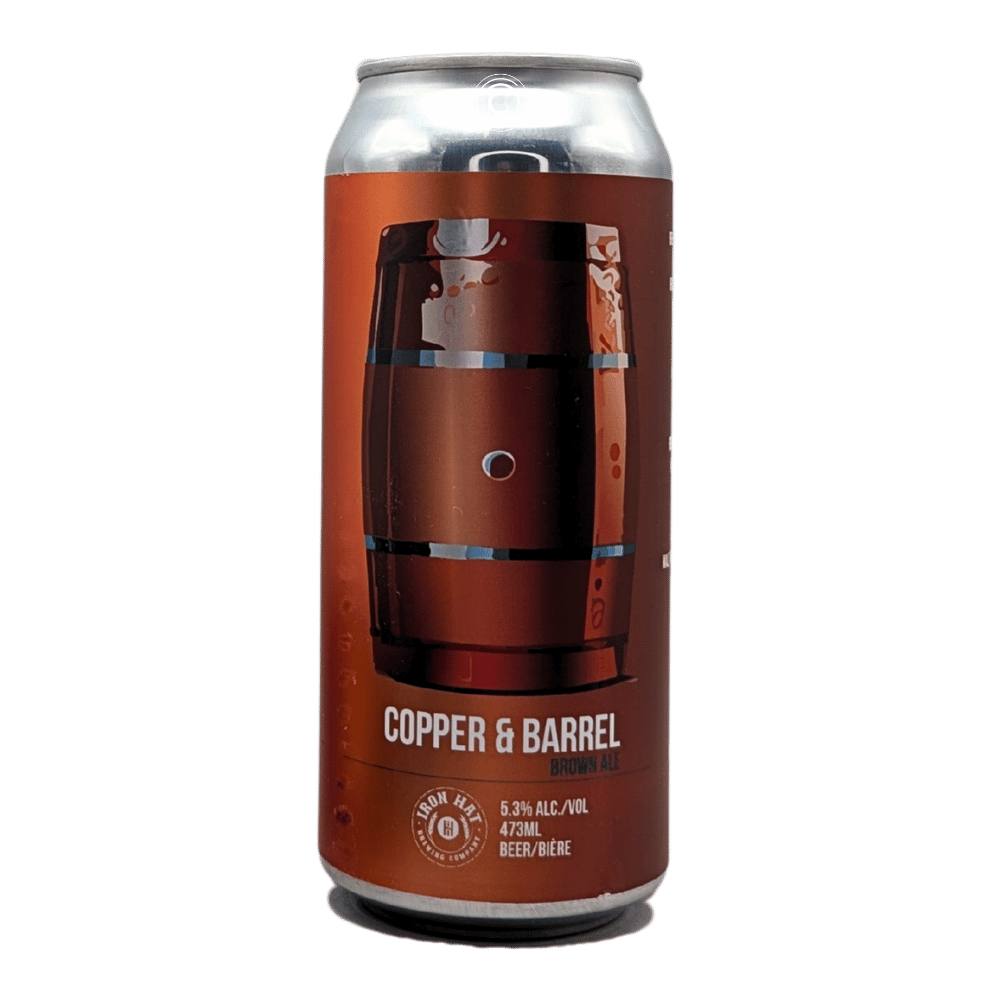 Copper & Barrel Brown Ale by Iron Hat Brewing Company, beer label