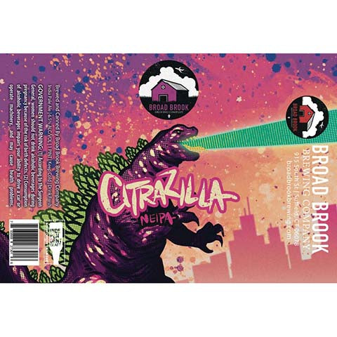 Broad Brook Citrazilla NEIPA by Broad Brook Brewing Company, beer label