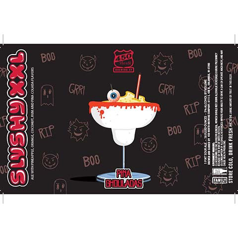 450 North Pina Ghouladas Slushy XXL Sour Ale by 450 North Brewing Company, beer label