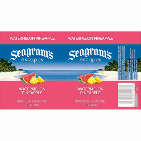 Seagram’s Watermelon Pineapple by Seagram, beer label