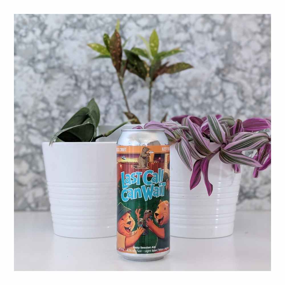 Last Call Can Wait Hazy Pale Ale by Prairie Dog Brewing, beer label