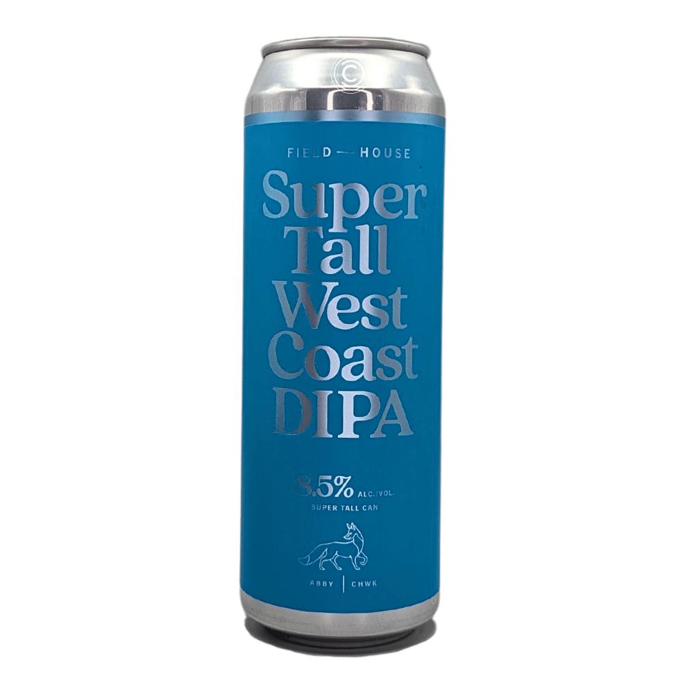 Super Tall West Coast Double IPA by Field House Brewing Co., beer label