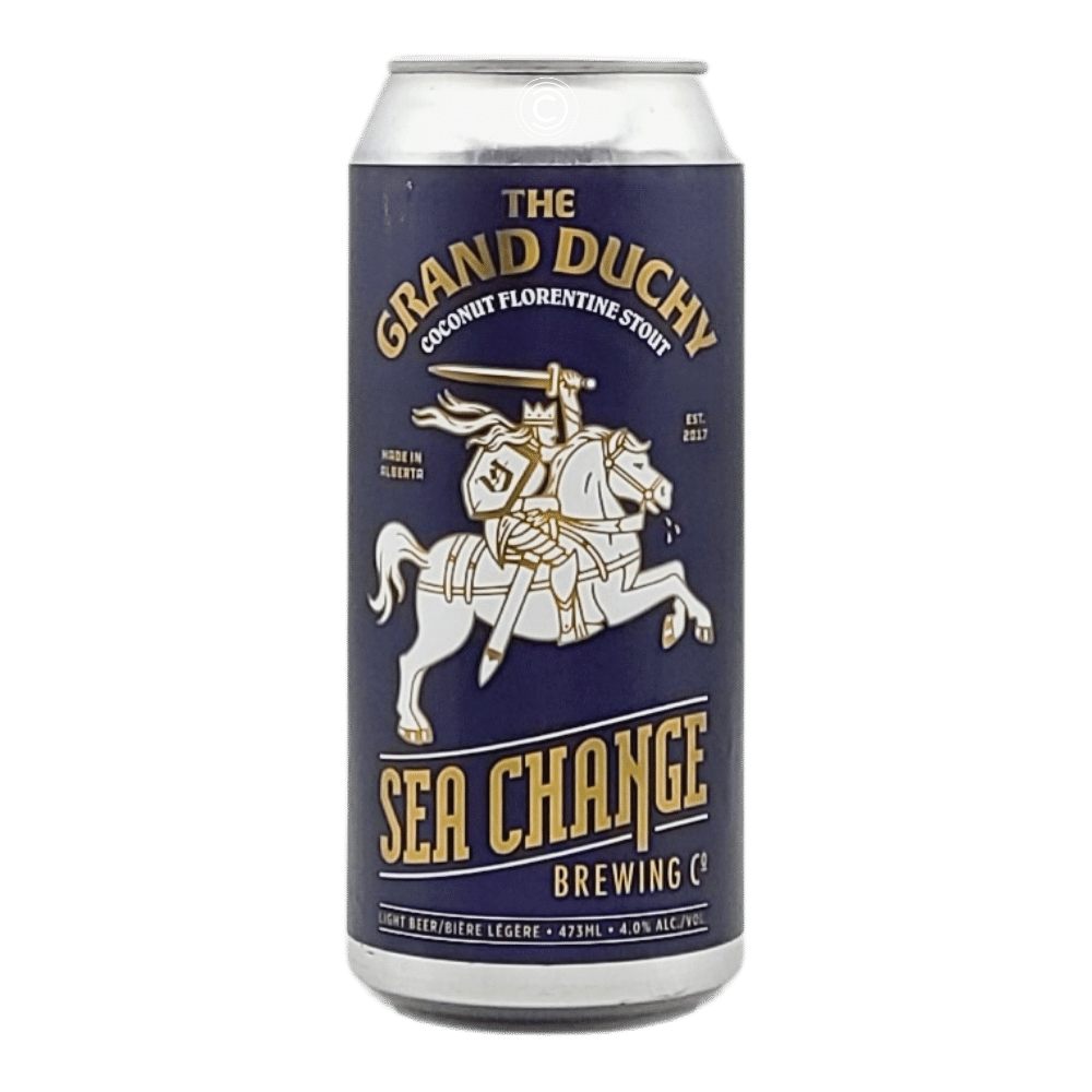 The Grand Duchy Coconut Florentine Stout by Sea Change Brewing Co., beer label