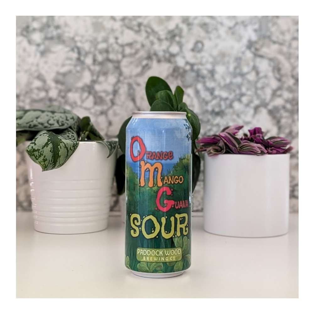 OMG Orange Mango Guava Sour by Paddock Wood Brewing Co., beer label