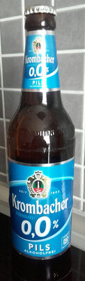 Bier Krombacher Pilsener Alkoholfrei by Krombacher, beer label