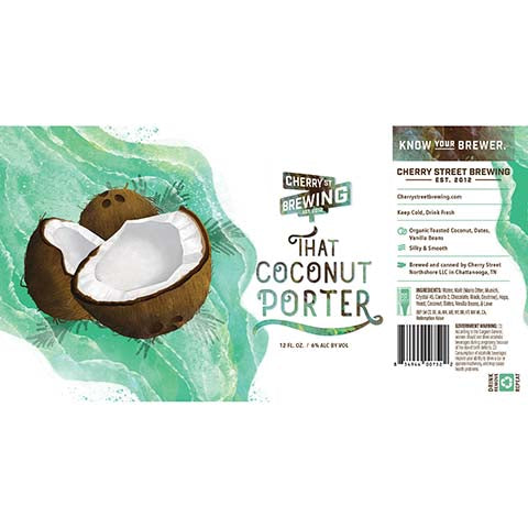 Cherry St That Coconut Porter by Cherry Street Brewing, beer label