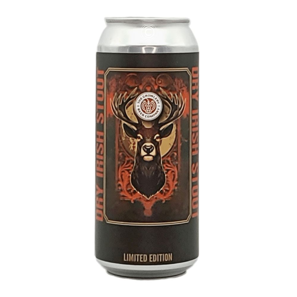 Dry Irish Stout by The Growlery Beer Co., beer label
