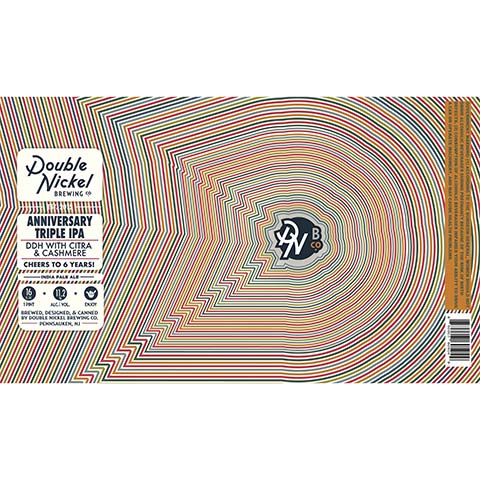 Double Nickel Anniversary TIPA by Double Nickel Brewing Company, beer label