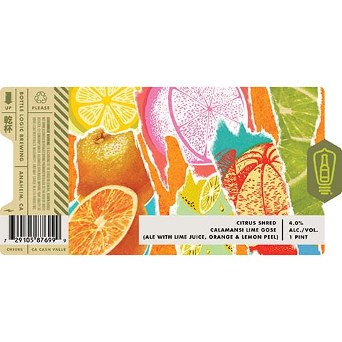 Bottle Logic Citrus Shred Calamansi Lime Gose by Bottle Logic Brewing, beer label