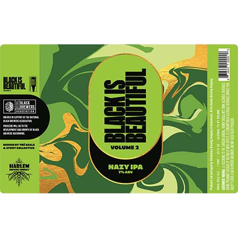 Harlem Black Is Beautiful Volume 2 Hazy IPA by Harlem Brew South, beer label