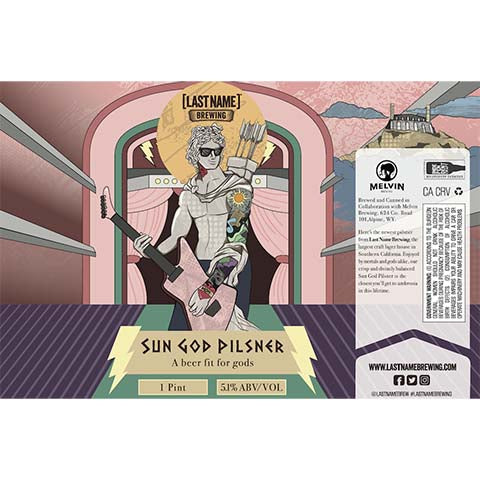 Melvin Brewing Sun God Pilsner by Melvin Brewing, beer label