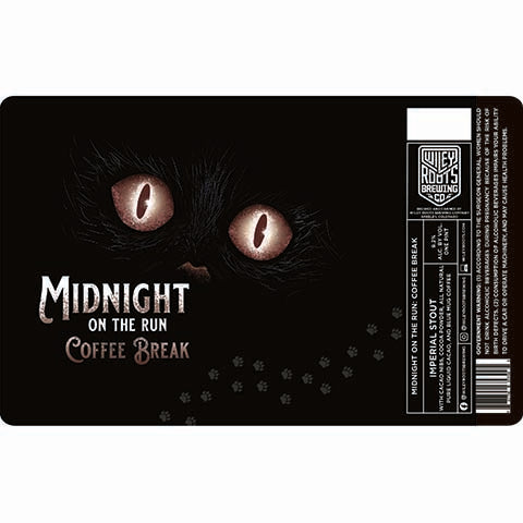 Wiley Roots Midnight On The Run: Coffee Break by Wiley Roots Brewing Co, beer label
