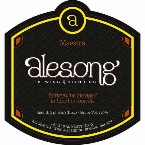 Alesong Maestro Barleywine Ale by Alesong Brewing & Blending, beer label