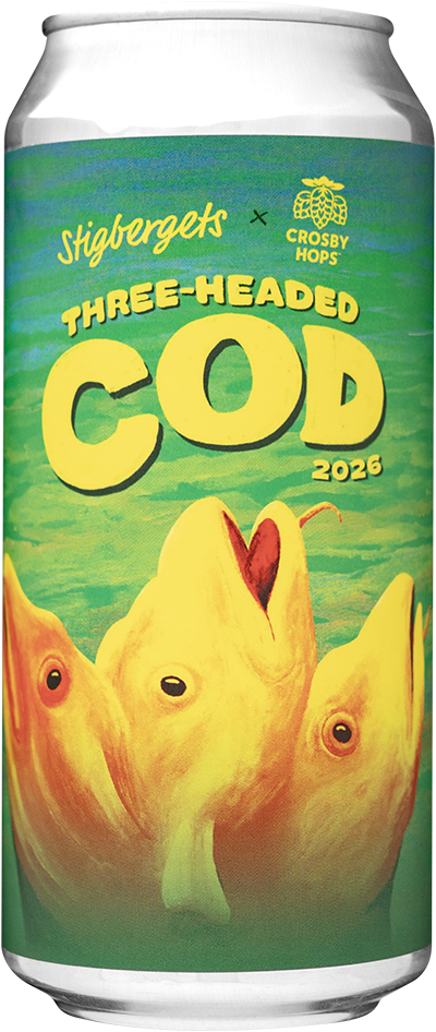 Three Headed Cod 2026 by Stigbergets Bryggeri, beer label