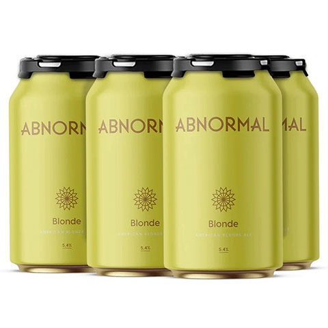 Abnormal 'Blonde' American Blonde Ale Beer 6-Pack by Abnormal Beer Company, beer label