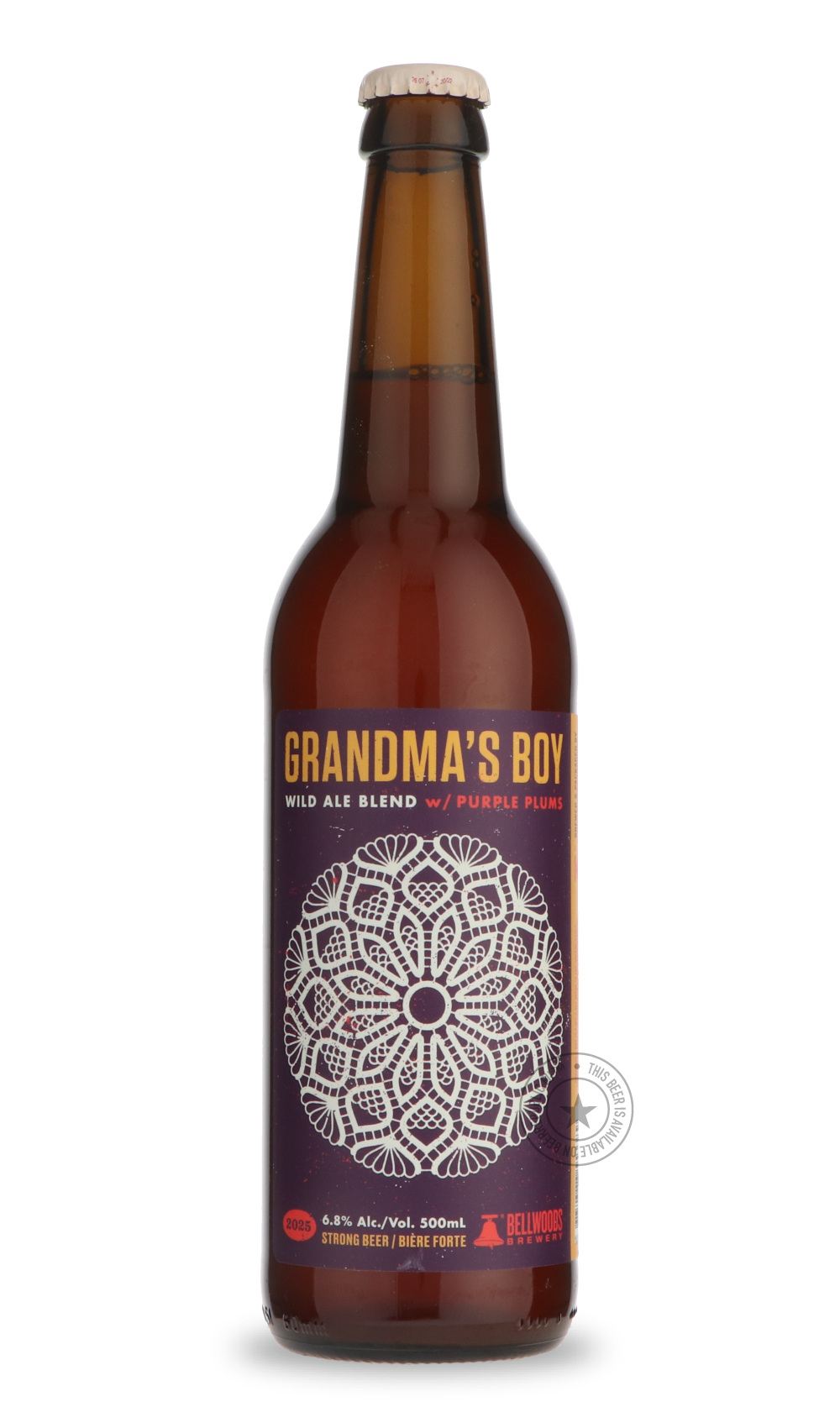 Grandma's Boy Purple Plum by Bellwoods Brewery, beer label