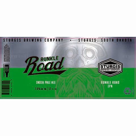 Sturgis Runkle Road IPA by Sturgis Brewing Company, beer label