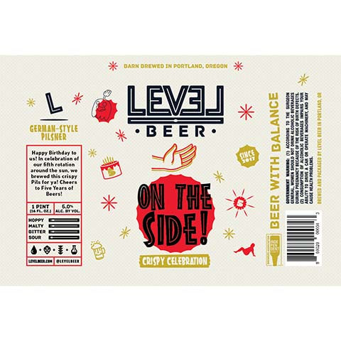 Level Beer On The Side! Crispy Celebration by Level Beer, beer label