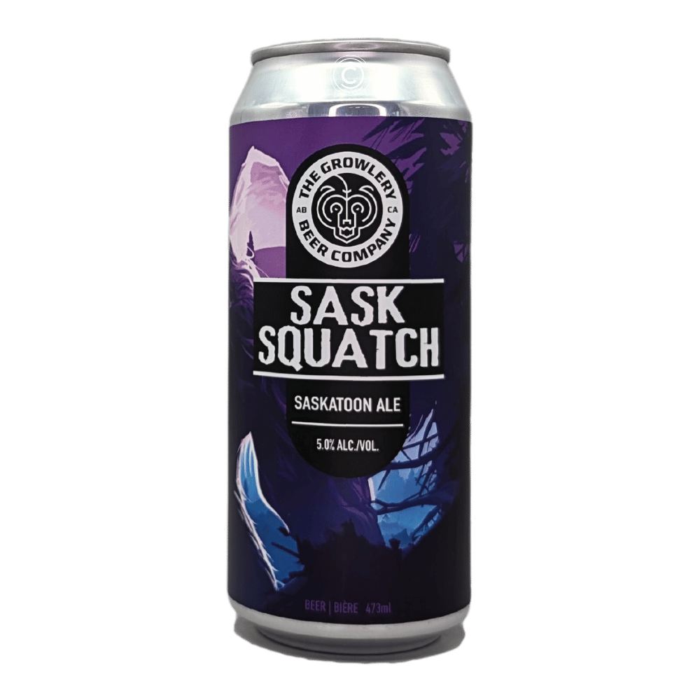Sask Squatch Saskatoon Ale by The Growlery Beer Co., beer label