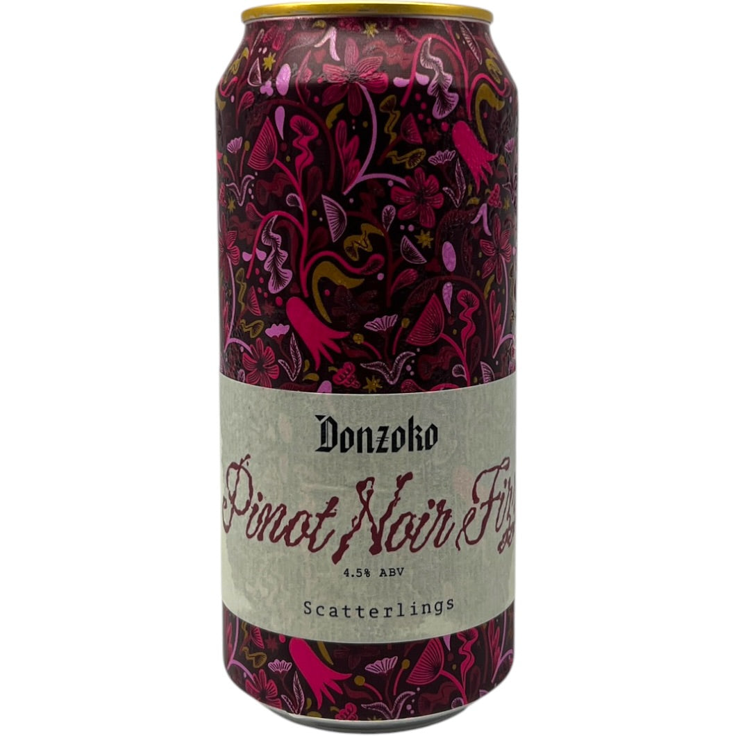 Donzoko x Scatterlings Pinot Noir Fizz by Donzoko Brewing Company, beer label