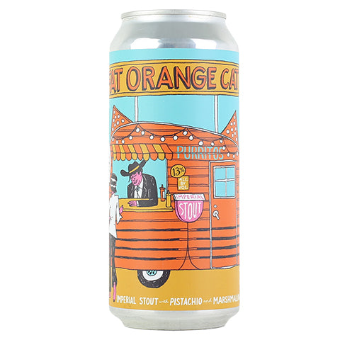 Fat Orange Cat Roll Me One, Cowboy, Imperial Stout by Fat Orange Cat Brew Co, beer label