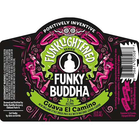 Funky Buddha Funklightened Guava El Camino NEIPA by Funky Buddha Brewery, beer label