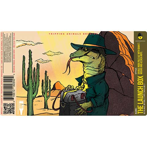 Tripping Animals The Launch Box DIPA by Tripping Animals Brewing Co., beer label