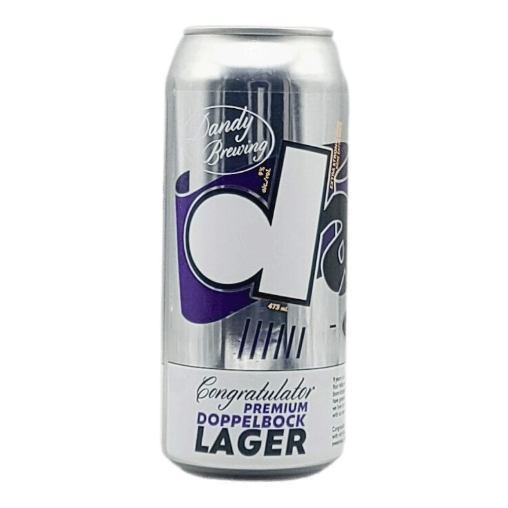 Congratulator Premium Doppelbock Lager by The Dandy Brewing Company, beer label