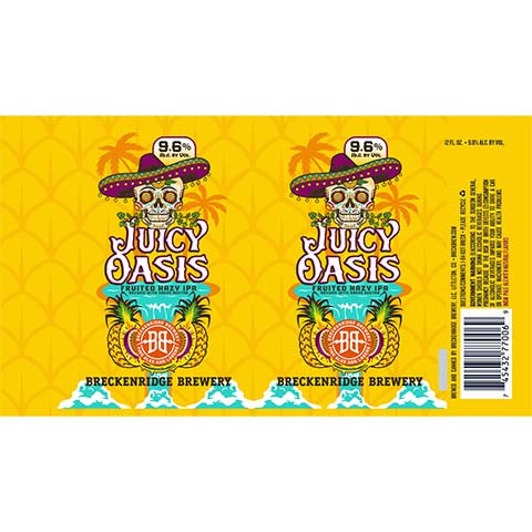 Breckenridge Juicy Oasis Hazy IPA by Breckenridge Brewery, beer label