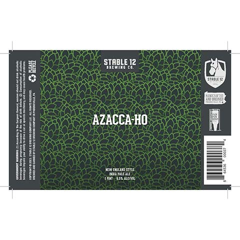 Stable 12 Azacca-Ho IPA by Stable 12 Brewing Company, beer label