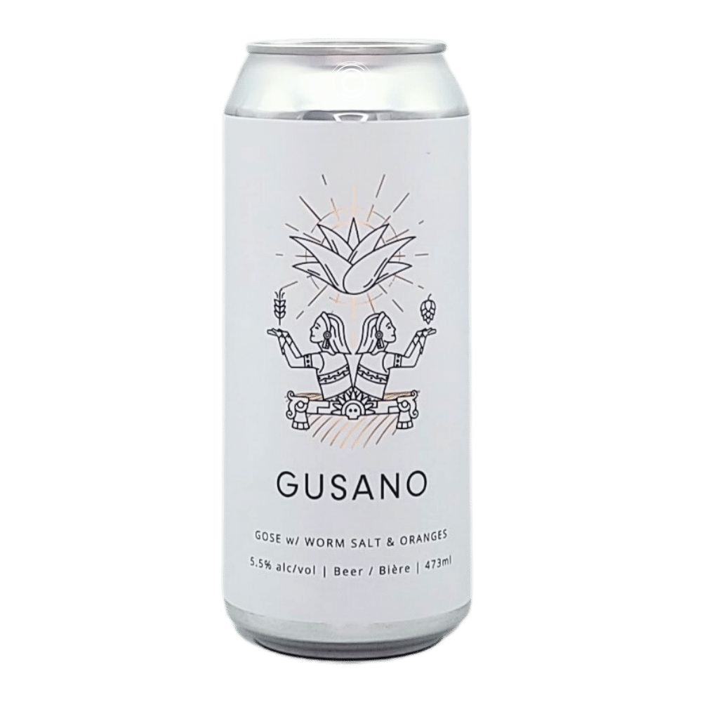 Gusano Gose with Worm Salt and Oranges by Ile Sauvage Brewing Company, beer label