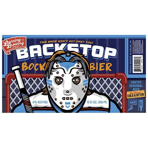 Lansing Backstop Bock Bier by Lansing Brewing Company, beer label