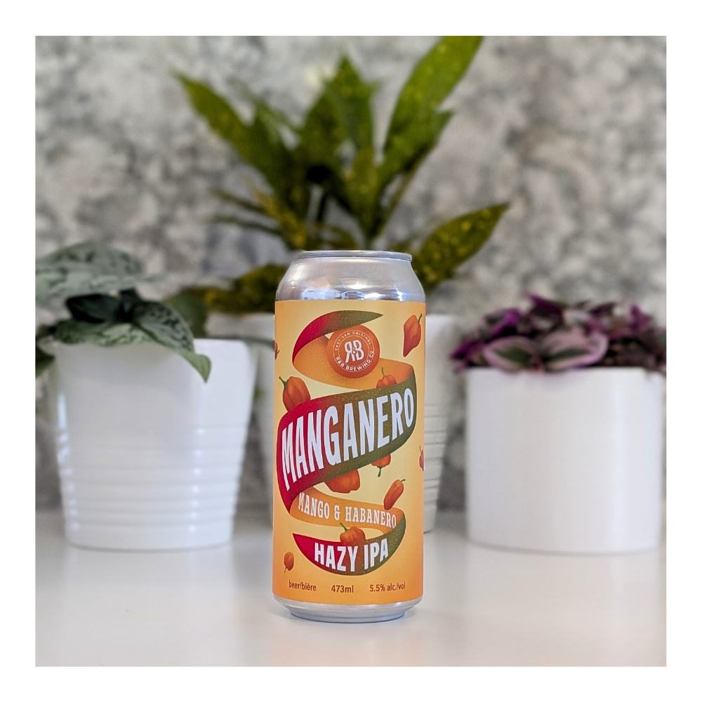 Manganero Mango & Habanero Hazy IPA by R&B Brewing Company, beer label